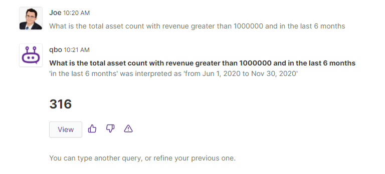 qbo insights answering total count